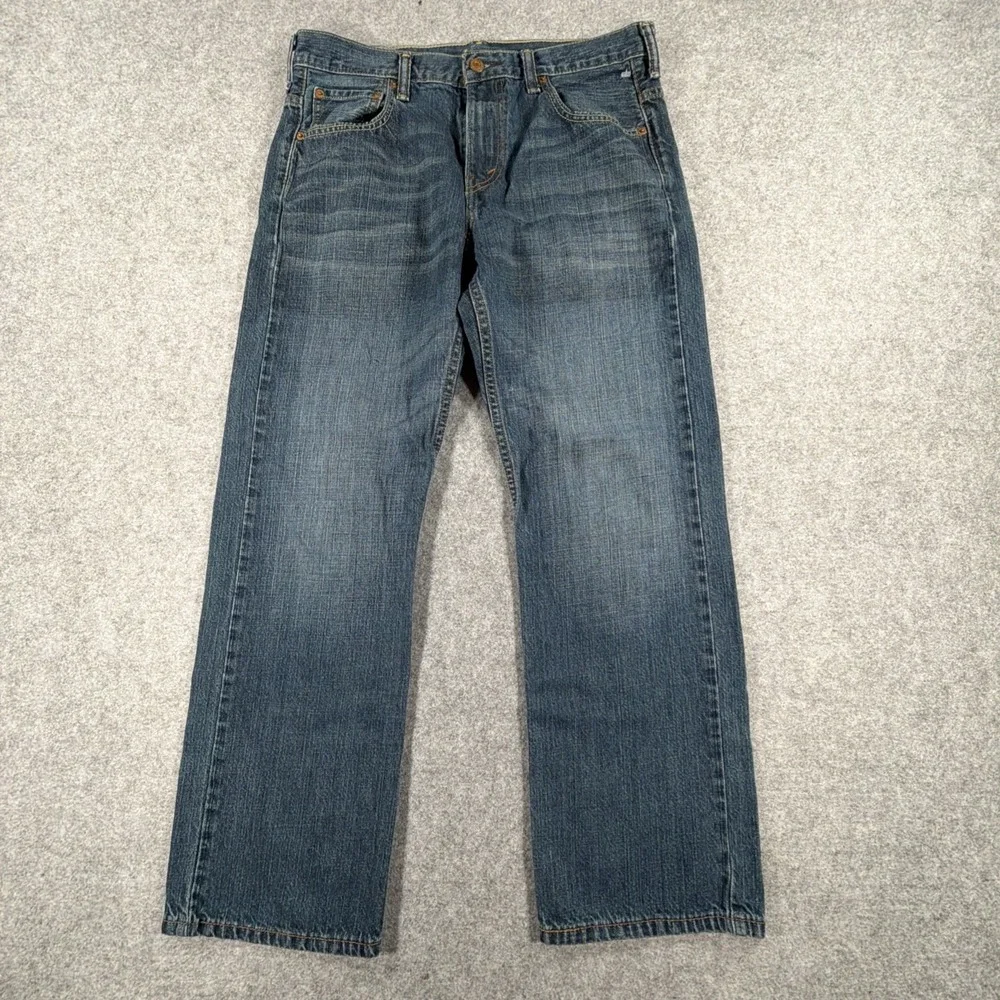 Levis 569 Jeans Mens 30x30 (Fits 32x28) Blue Straight Fit Loose Grunge Skater